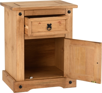 Image: 7103 - Corona 1 Drawer 1 Door Bedside cabinet